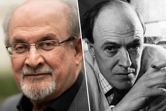 Salman Rushdie (left) says Roald Dahl was no angel'but that's absurd censorship'.