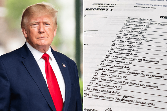 Donald Trump and the receipt for property that was seized at Mar-a-Lago.