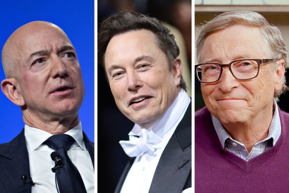 Money can’t buy everything: Jeff Bezos, Elon Musk and Bill Gates.
