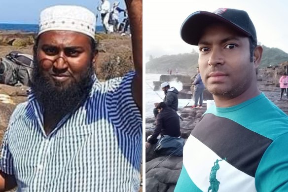 The men who died have been identified as Mahade Khan (left), 30, and Muzaffar Ahammed, 37. 