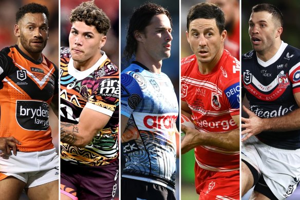 Api Koroisau, Reece Walsh, Nicho Hynes, Ben Hunt and James Tedesco.