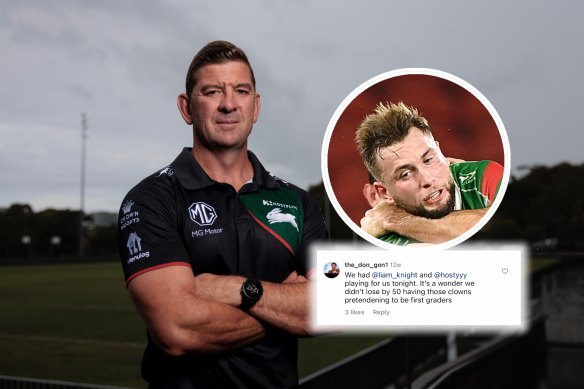 Jason Demetriou has apologised to Jacob Host after liking a critical comment on social media.