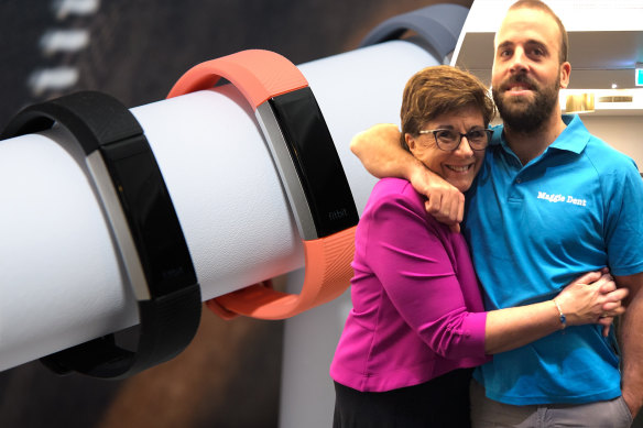 Dent was saved from a possible stroke, thanks to her Fitbit, and her son who pushed her to act.