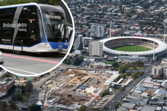 The idea of spending $450 million on a new busway at the Gabba is being questioned.