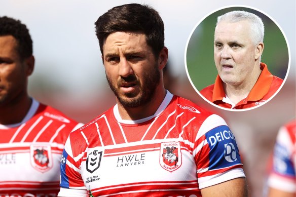 Dragons captain Ben Hunt gave under-fire coach Anthony Griffin (inset) his full backing this week.