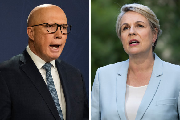 Opposition Leader Peter Dutton and Environment Minister Tanya Plibersek.