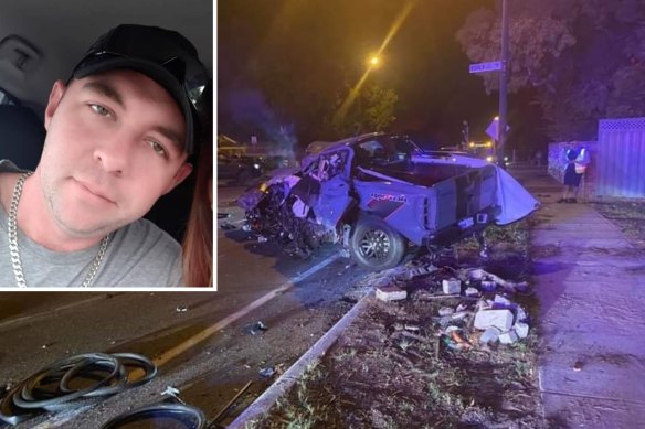 Steven Dean, 37, is under police guard in hospital following the death of his partner and a subsequent car crash.