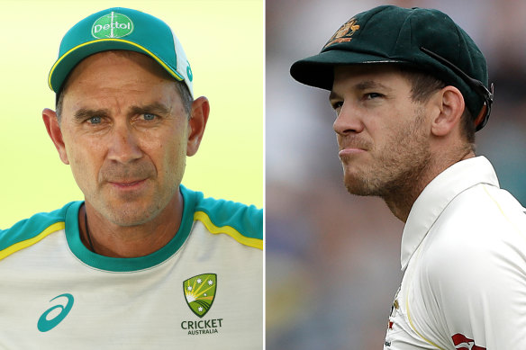 Hockley was Cricket Australia’s CEO for when Justin Langer (left) and Tim Paine separately left their leadership positions.