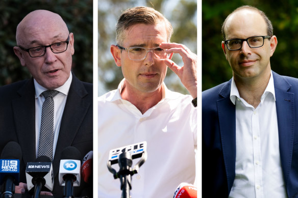 Damien Tudehope, Dominic Perrottet and Peter Poulos.