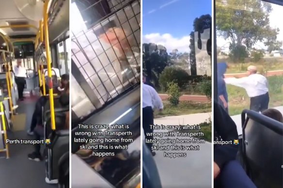 The incident was filmed and uploaded to TikTok by various people on the bus. 