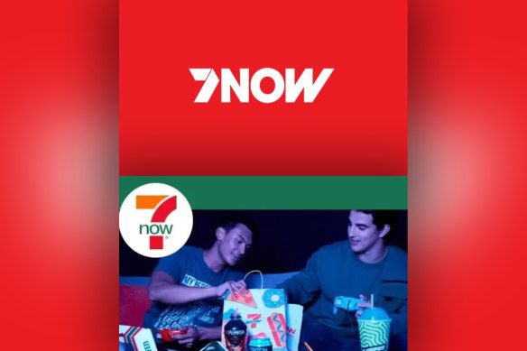 The Seven Network logo, top, and 7-Eleven’s logo below.