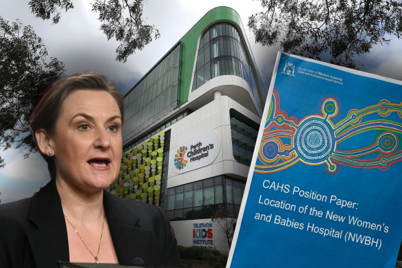The leaked report revealed the government agency in charge of Perth Children’s Hospital considers the decision to move the new babies hospital as an “extreme risk”.