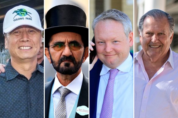 The Everest slot-holders Yuesheng Zhang, Sheikh Mohammed bin Rashid Al Maktoum, Henry Field and John Messara.