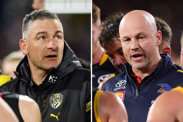 Richmond coach Adem Yze enjoyed a rare win for season 2024, which put the acid on his round-13 opponent, Adelaide’s Matthew Nicks.