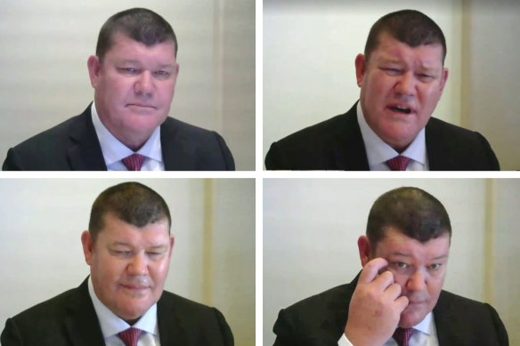 James Packer faced a barrage of questions at the ILGA inquiry. 