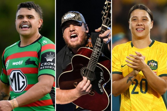 Latrell Mitchell has passed on Sam Kerr for the chance to meet country music idol Luke Combs.