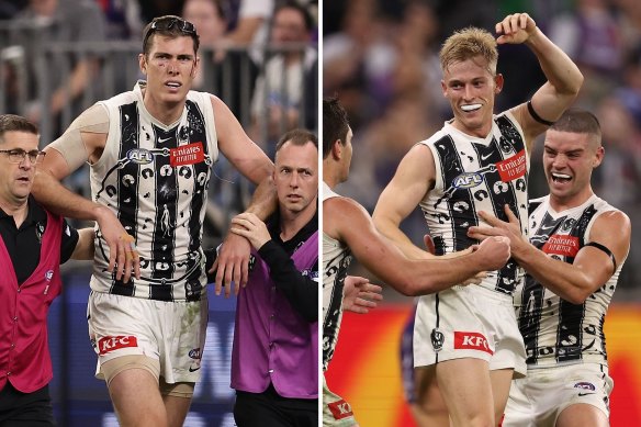Mason Cox and Joe Richards are the latest players added to Collingwood’s injury list.
