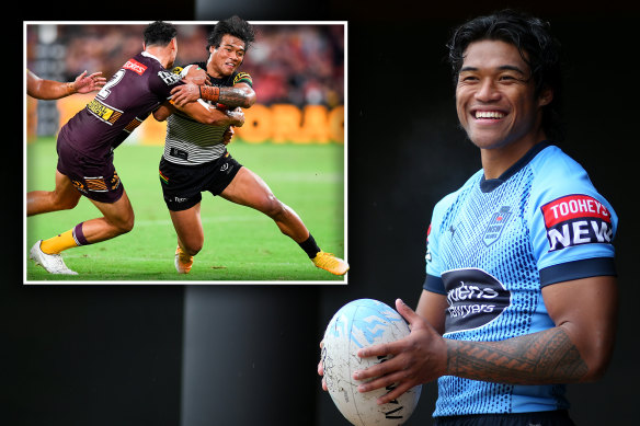 Blues winger Brian To’o will line up against Xavier Coates in Origin I. 