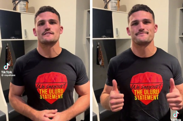 Nathan Cleary declares support for the Voice