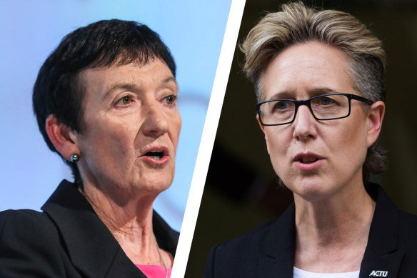 Business Council chief Jennifer Westacott, left, and ACTU secretary Sally McManus, right, have broadly agreed on the expansion of Australia’s migration program, but business and unions differ on the conditions and wages of skilled migration visas. 