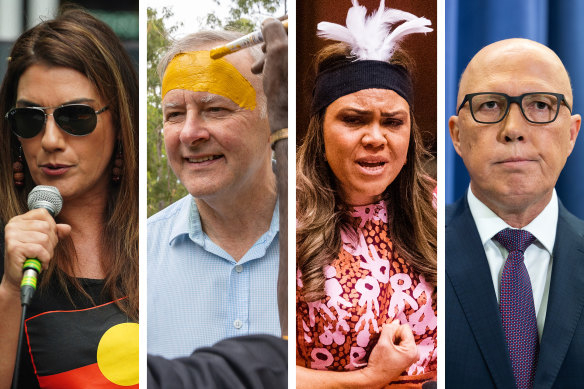 Lidia Thorpe, Anthony Albanese, Jacinta Nampijinpa Price and Peter Dutton all played key roles in the Voice campaign. 