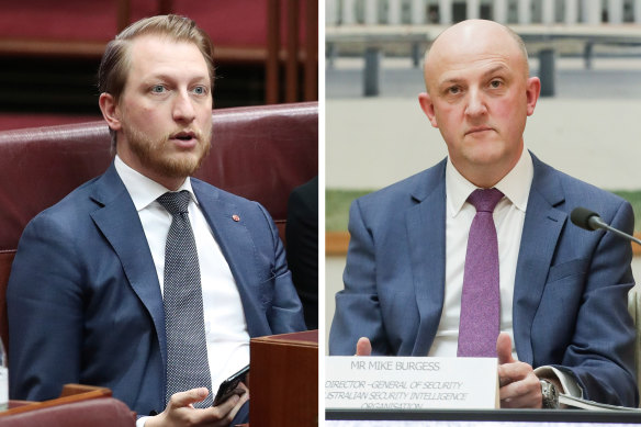 Liberal senator James Paterson says both sides of politics need to listen to the warnings of ASIO boss Mike Burgess.