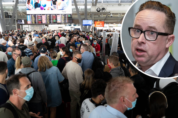 Alan Joyce and Sydney Airport lines.