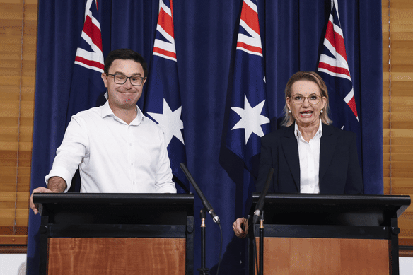 David Littleproud and Sussan Ley announce on Sunday that the Coalition has reunited.