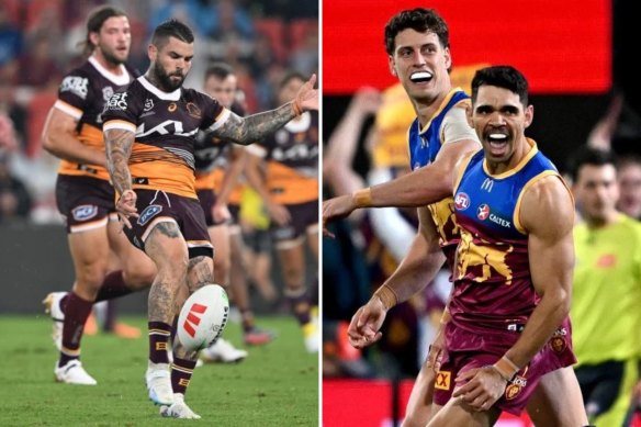 Some lucky - but potentially stressed - fans will be attending both the Lions (first bounce 5.15pm) and the Broncos (kick-off 7.50pm) on Saturday night.