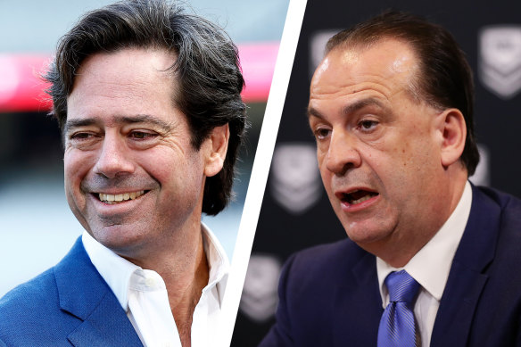 Gillon McLachlan and Peter V’landys.