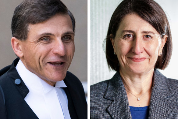 Arthur Moses and Gladys Berejiklian.