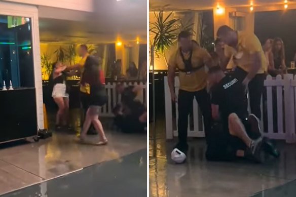 A Lookout patron filmed the alleged assaults.