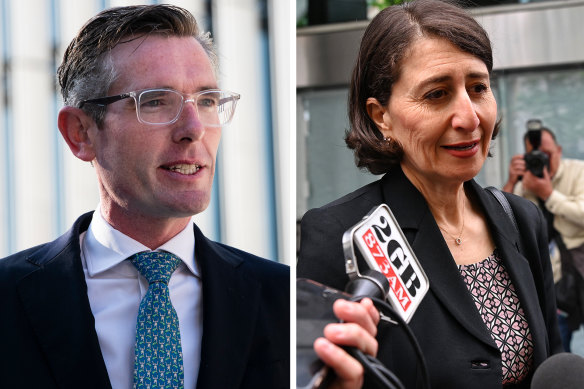 Who has been the better premier? Dominic Perrottet, left, or Gladys Berejiklian.