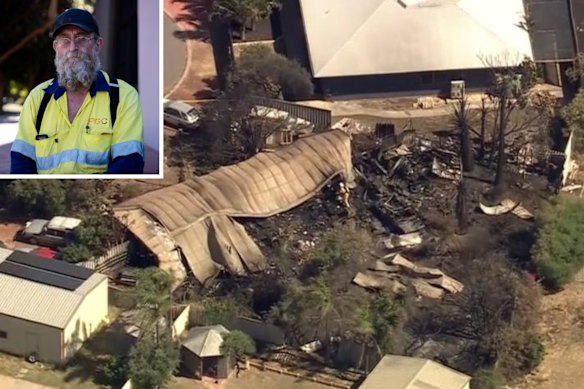 Geraldton man Nick Morgan has described the moment he found out his home had burnt down in a bushfire.