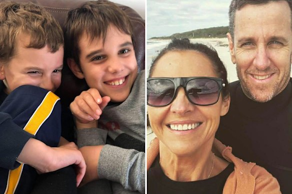 Jarrod Clune, 50, Maiwenna Goasdoue, 49, and their sons Leon, 16, and Otis, 14, were found at a property in the wealthy Perth suburb of Mosman Park, Perth, on Friday morning.