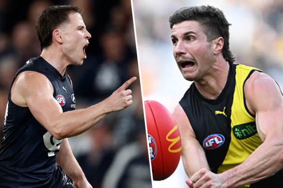 Carlton’s Matt Owies and Richmond’s Liam Baker will both play with the Eagles in 2025 