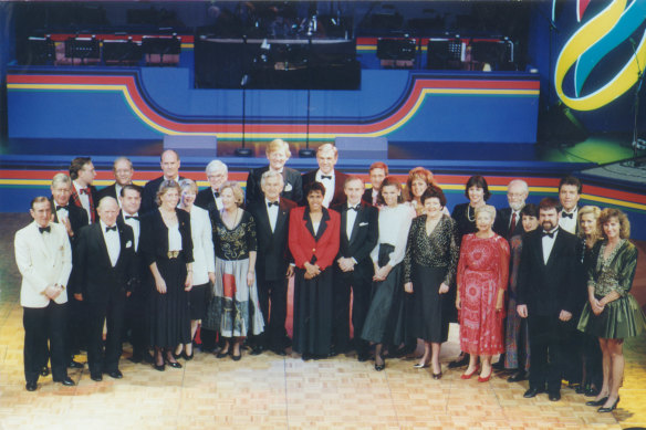 The team that presented Melbourne's Olympic bid, led by Bob Hawke.