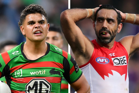 Latrell Mitchell and Adam Goodes have both been the targets of racial abuse at games.