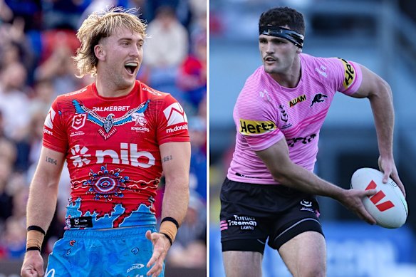 Fletcher Sharpe and Nathan Cleary
