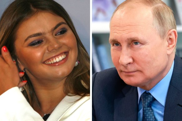 Former gymnast Alina Kabaeva and her “ideal” man Russian President Vladimir Putin.