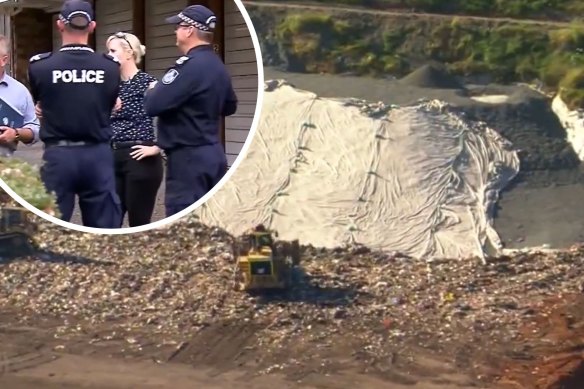 Police searched nearly 1000 tonnes of waste material in their search for Lesley Trotter. 