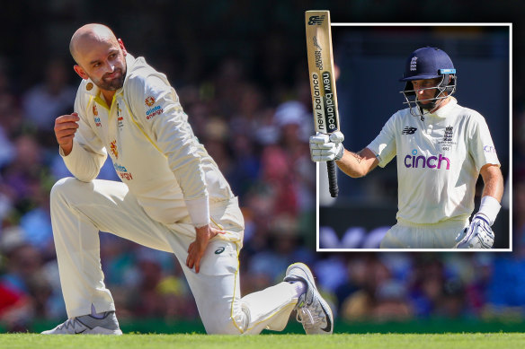 Joe Root frustrated Nathan Lyon.