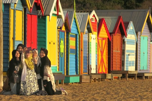 Beach boxes are an iconic part of Port Phillip Bay. 