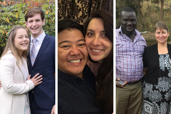Couples Alicia Tucker and Simon van Oordt, Gordon Chan and Svetlana Chernykh, and David Ambuso and Lee Clayton can be together in Australia after the government allowed travel exemptions for people holding prospective marriage visas. 
