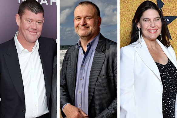 James Packer, Francis Packer and Gretel Packer.