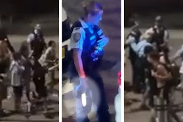 About 40 people were involved in the incident during which police found a knife.