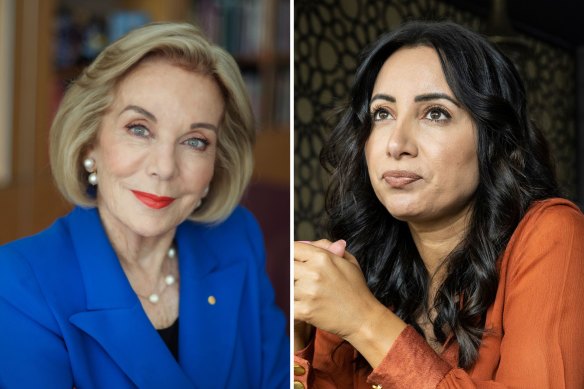 Former ABC chair Ita Buttrose and presenter Antoinette Lattouf.