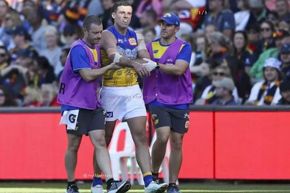 It was injury upon insult for the Eagles when Jake Waterman came off in their loss to Adelaide.