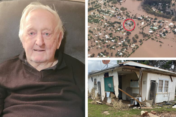 Henry Hoswell, 91, and his house.