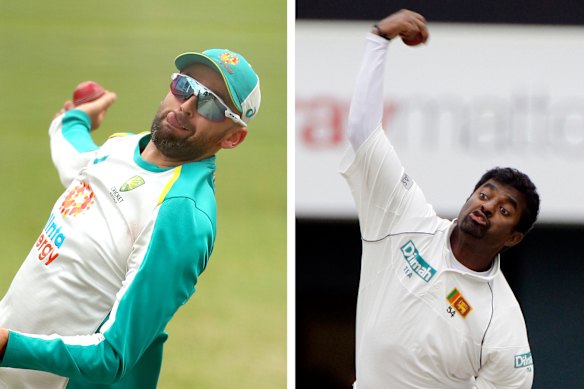 Nathan Lyon and Muttiah Muralitharan.